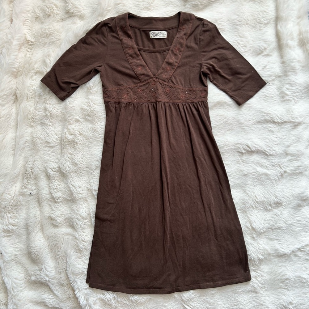 Y2K Old Navy brown fairy babydoll dress